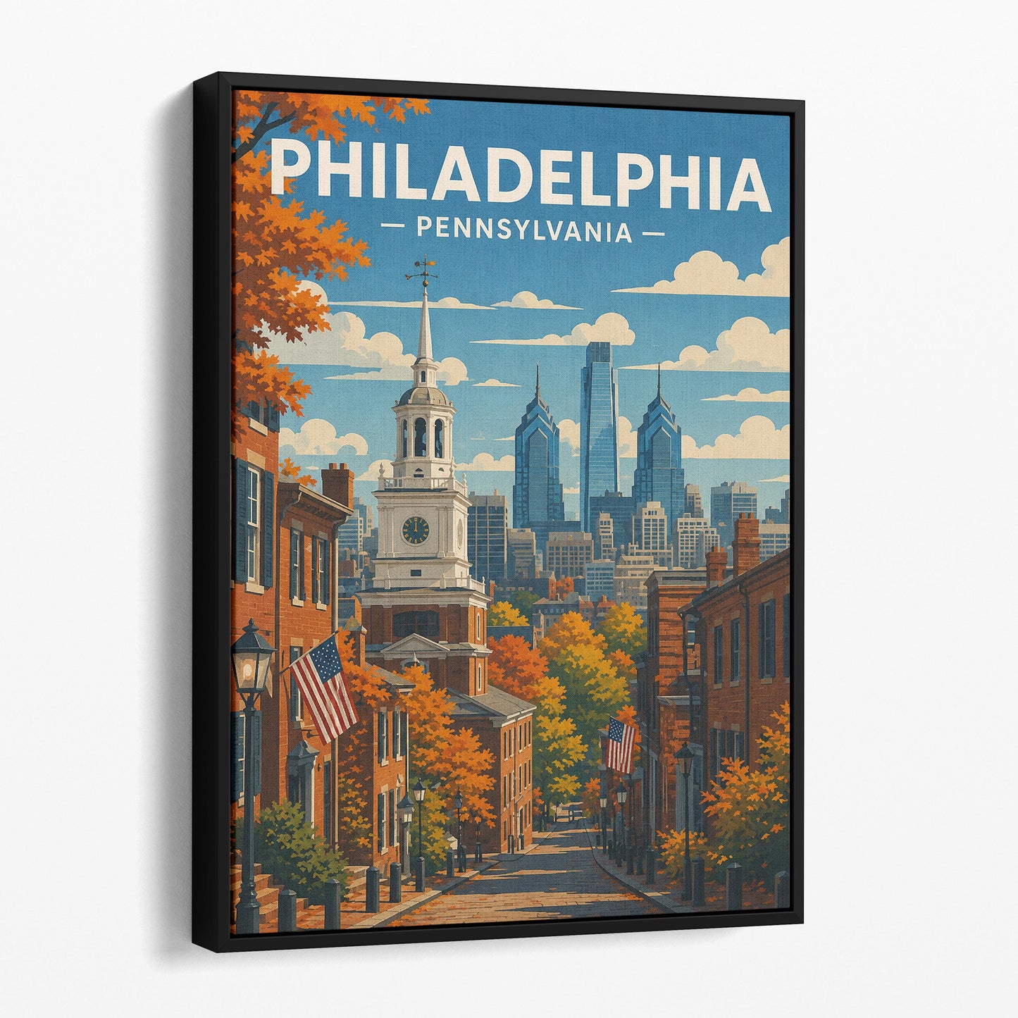Philadelphia Pennsylvania Vintage Travel Poster