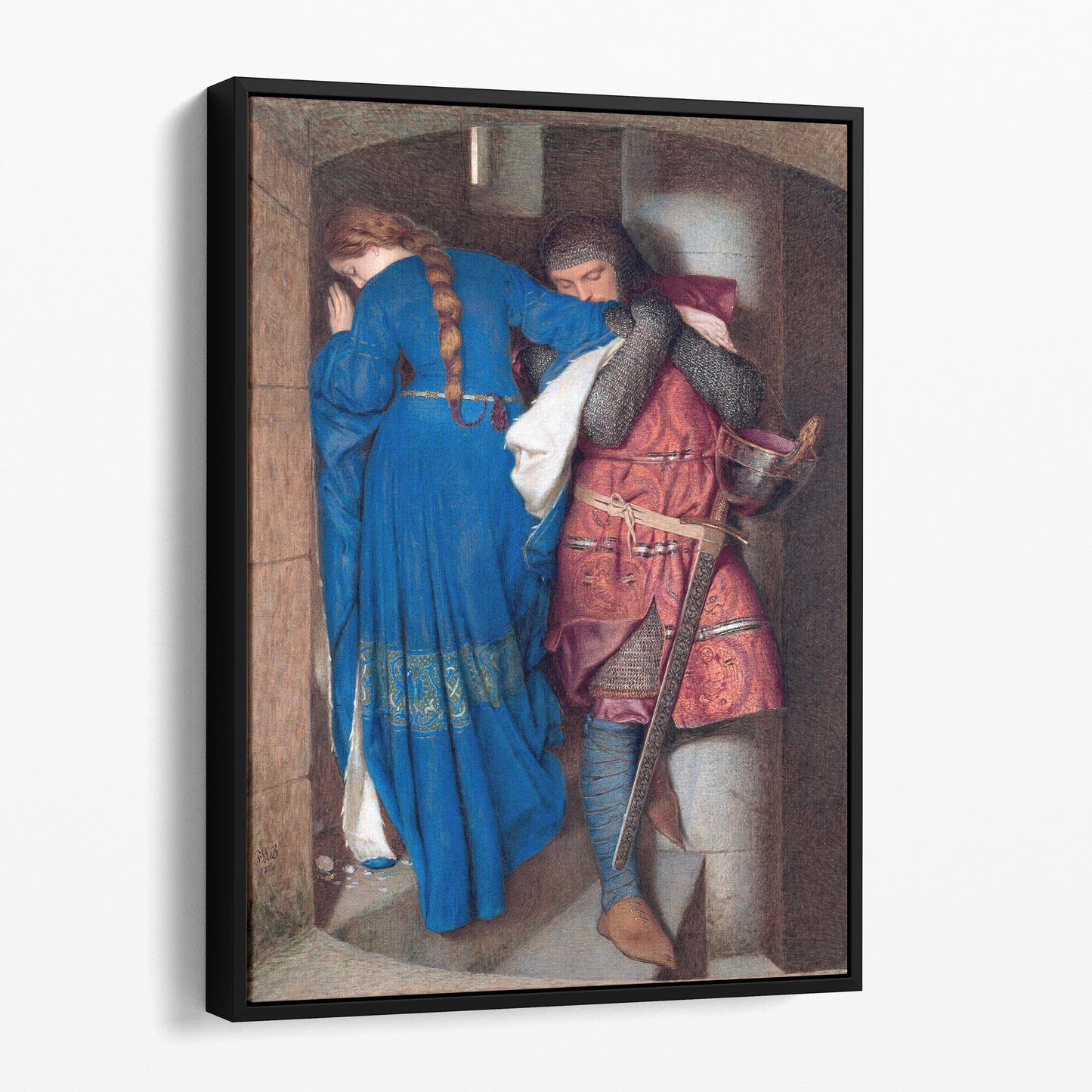 Hellelil and Hildebrand: The Meeting on the Turret Stairs by Frederic William Burton