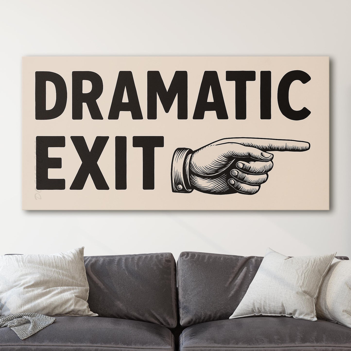 Dramatic Exit Hallway Sign