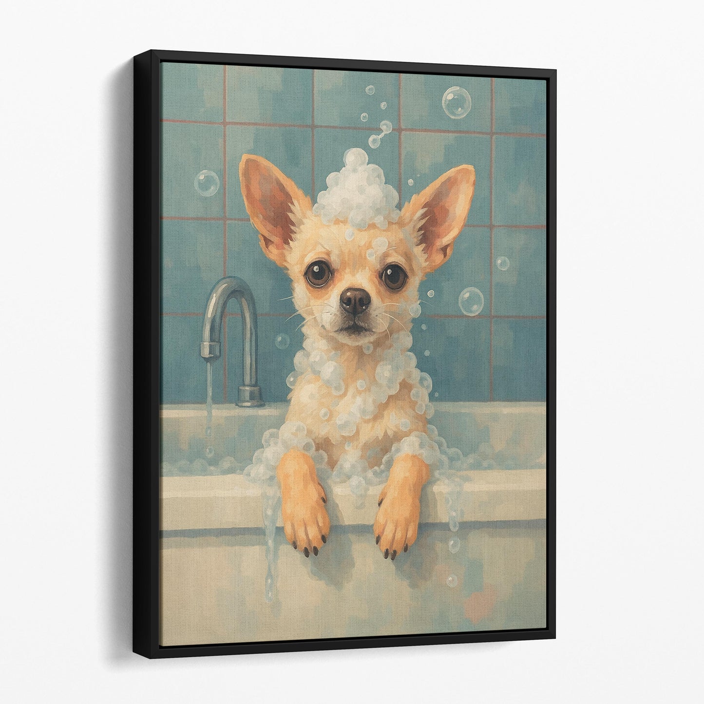 Chihuahua Dog Bathtub Bubble Bath