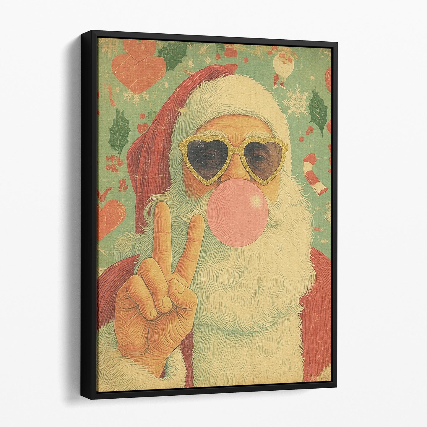 Retro Santa Pink Bubble Gum