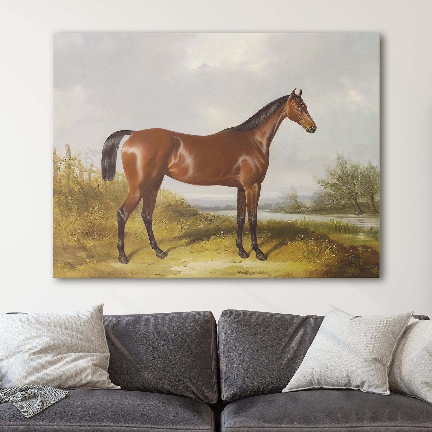 Hunter In a Landscape After William Barraud