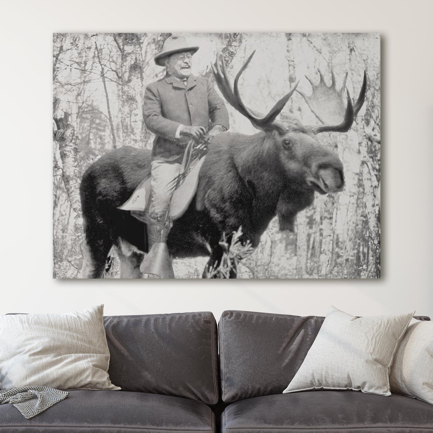 Teddy Roosevelt Riding A Moose II