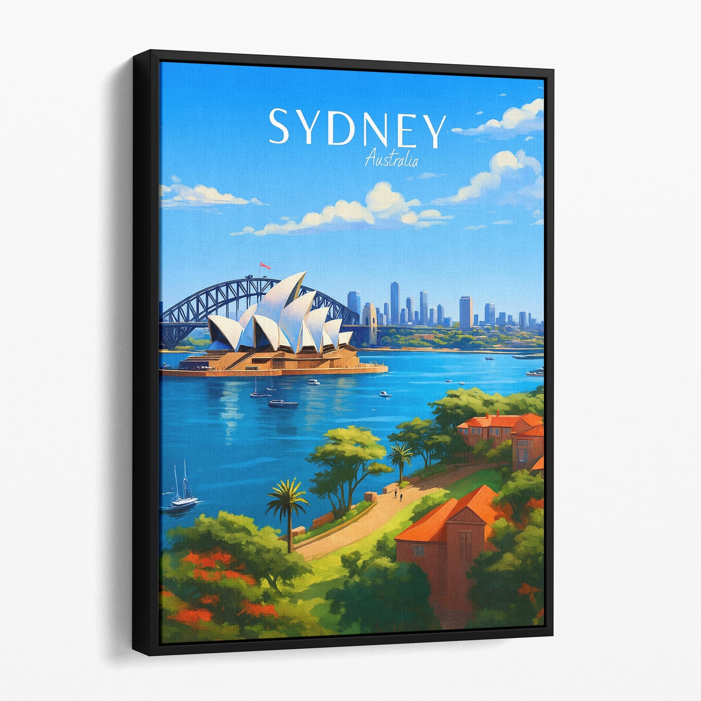 Sydney Australia Vintage Travel Poster