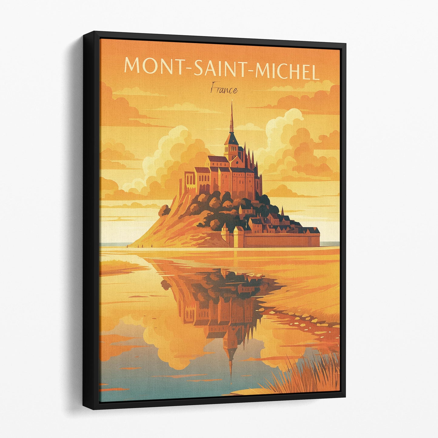 Mont-Saint-Michel France Vintage Travel Poster