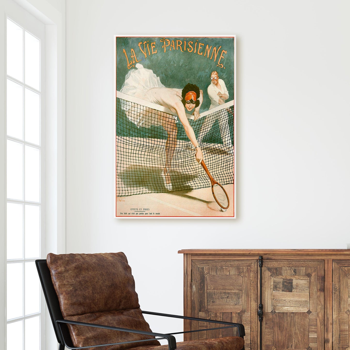 La Vie Parisienne Magazine Cover Vintage French Tennis Poster
