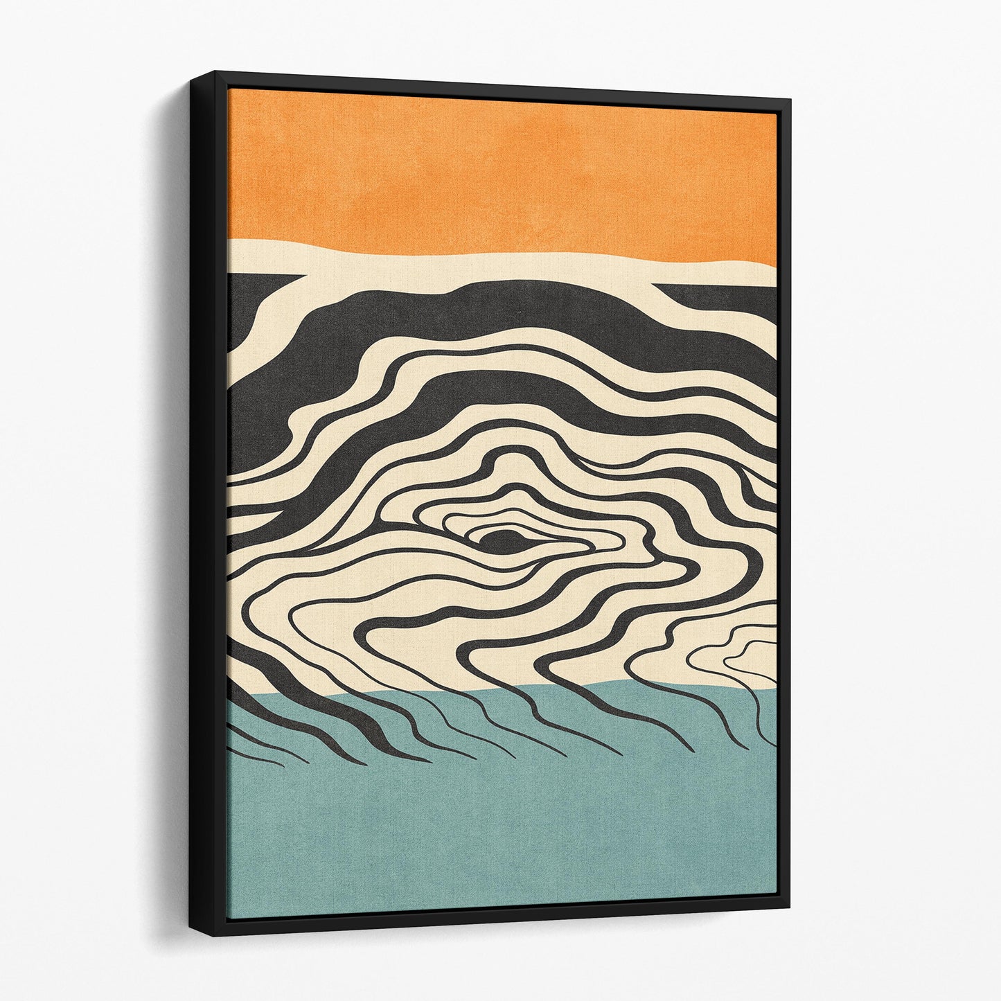 Mid Century Orange & Blue