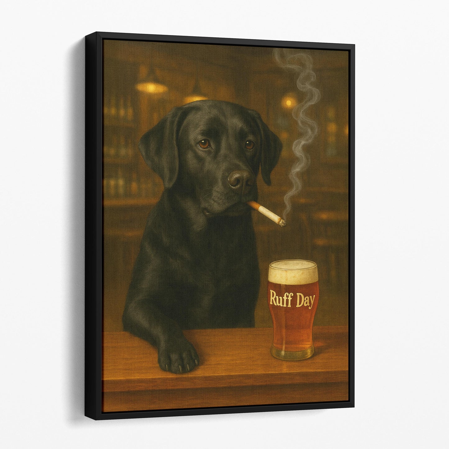 Black Labrador Dog Ruff Day