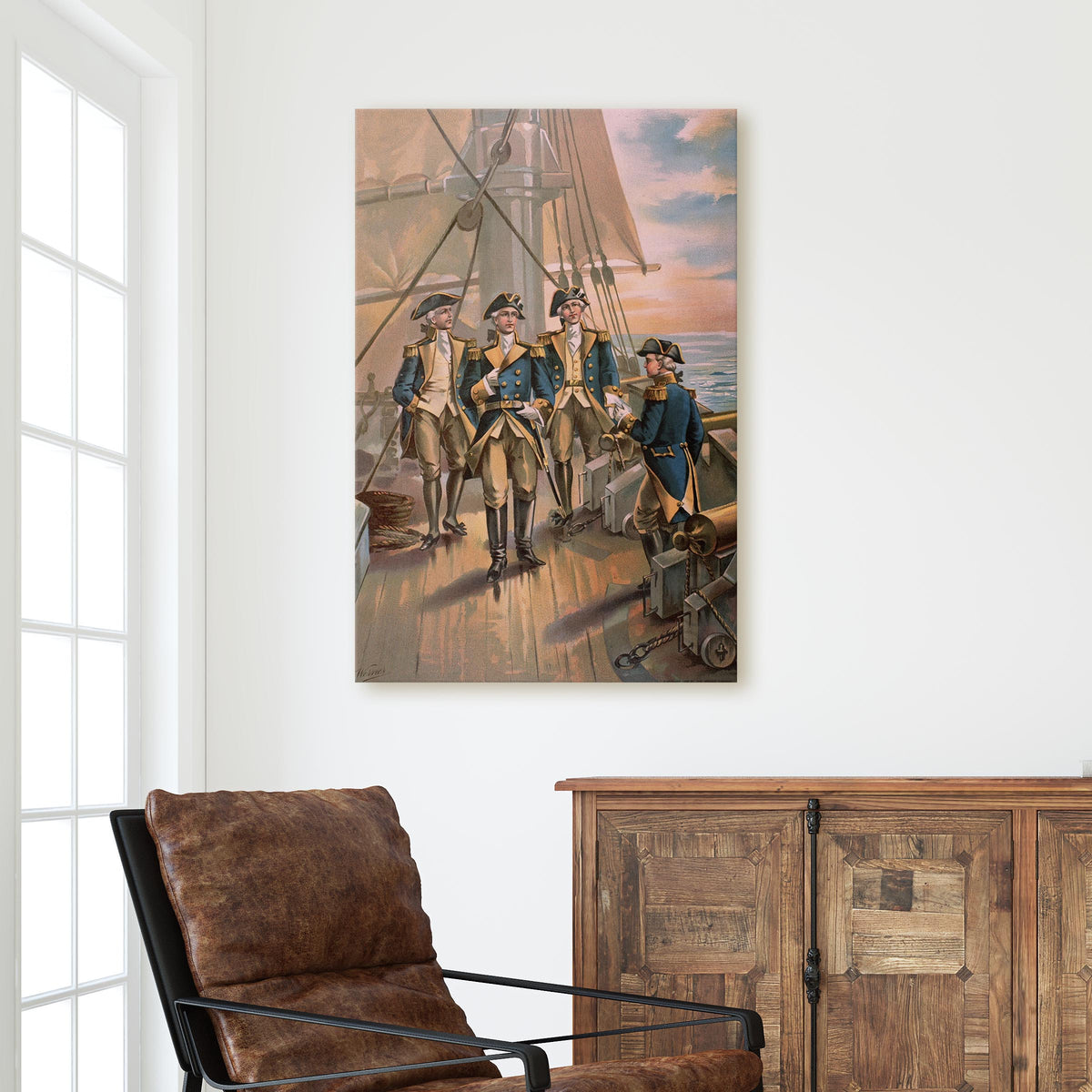 Commodore Esek Hopkins With His Officers, 1776