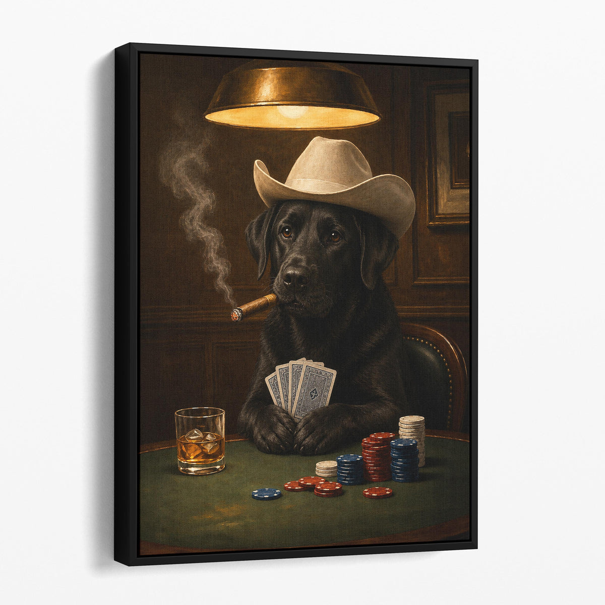 Black Labrador Dog Playing Cards