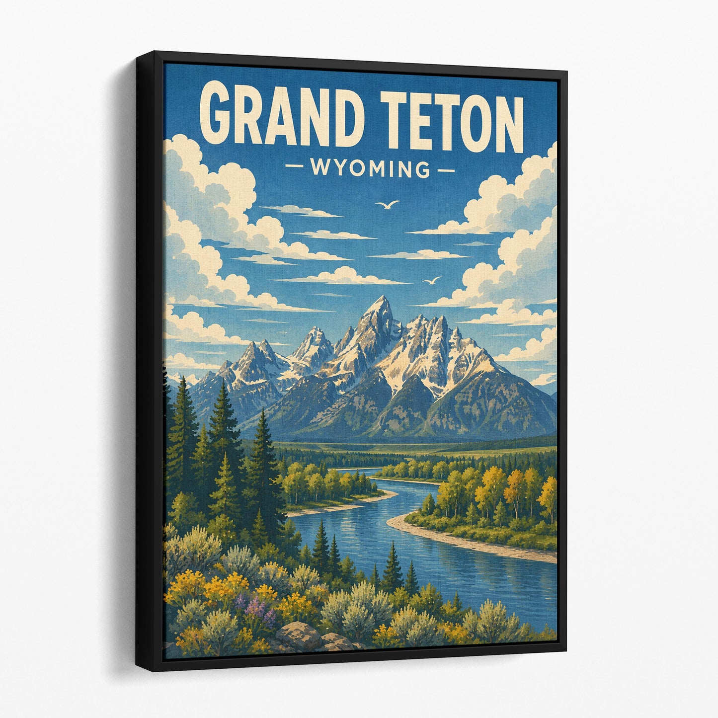 Grand Teton Wyoming Travel Poster