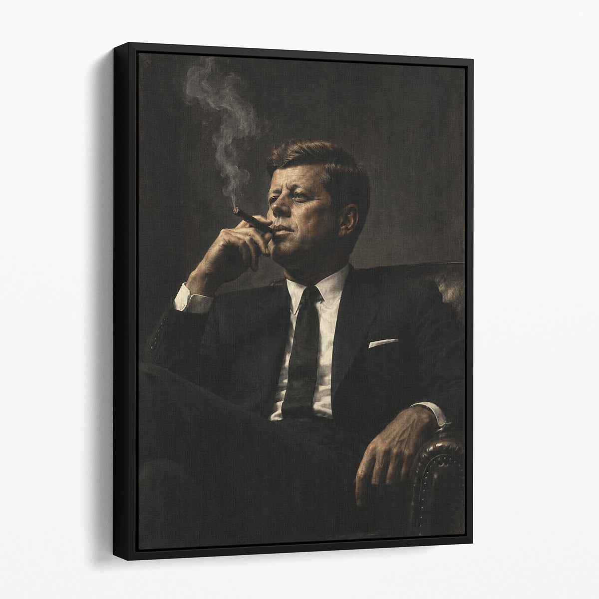 JFK Smoking a Cigar