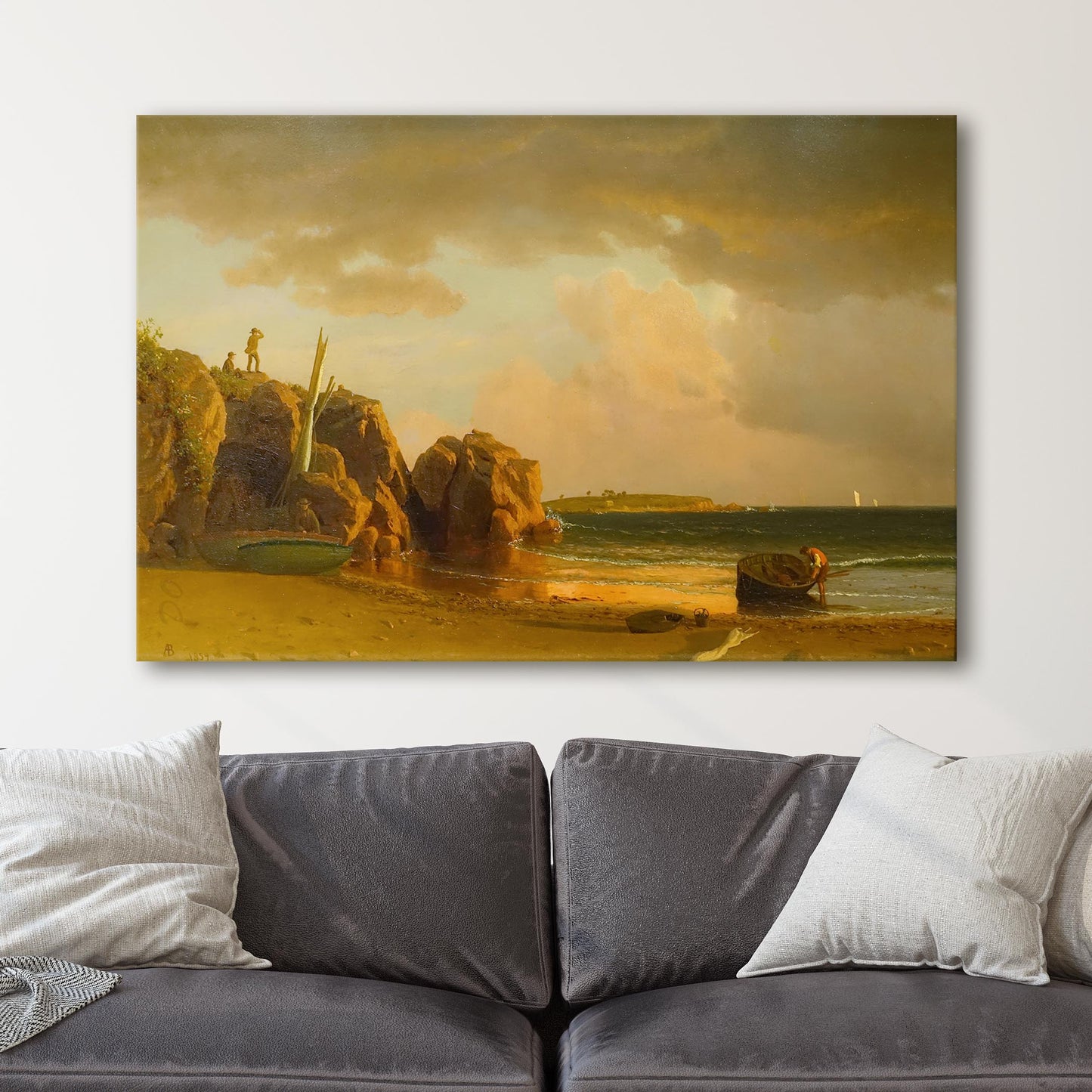 View Near Newport 1859 by Albert Bierstadt