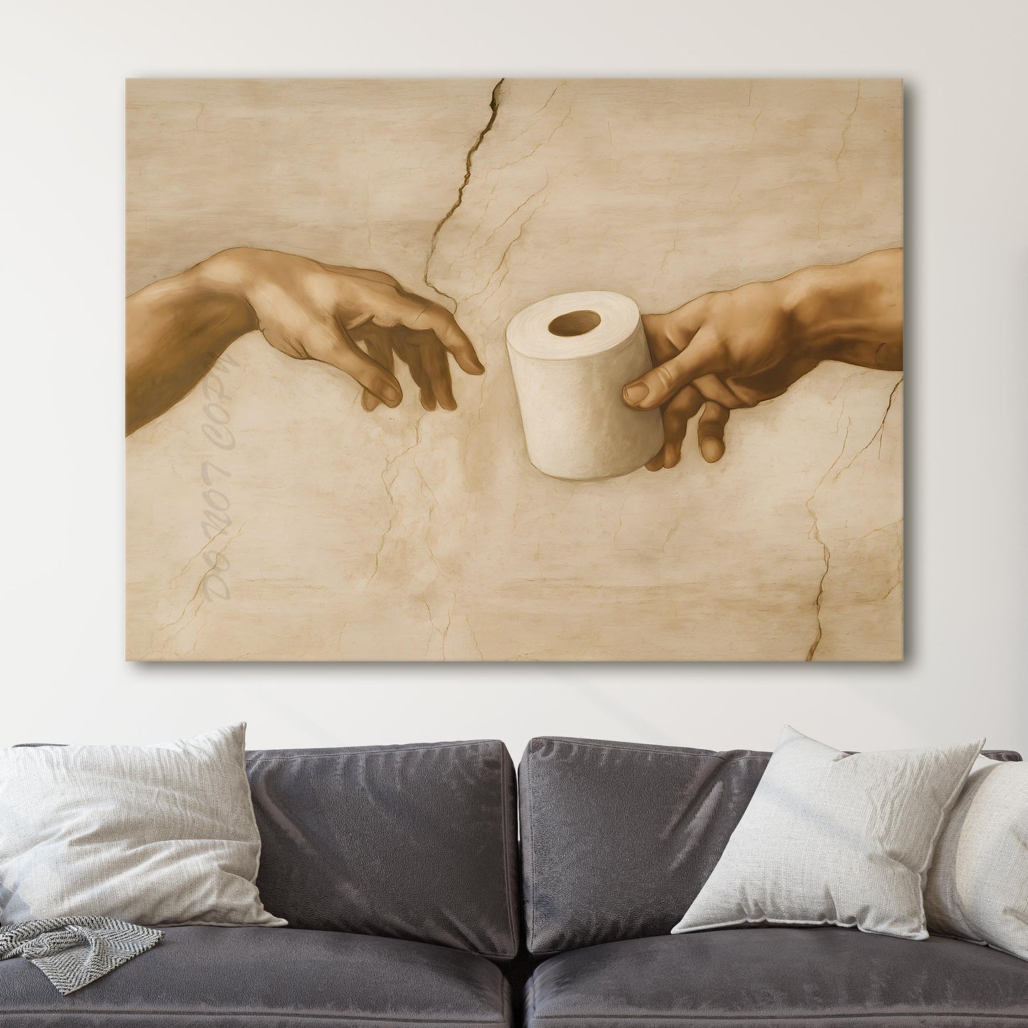 The Hands of God and Adam Toilet Paper