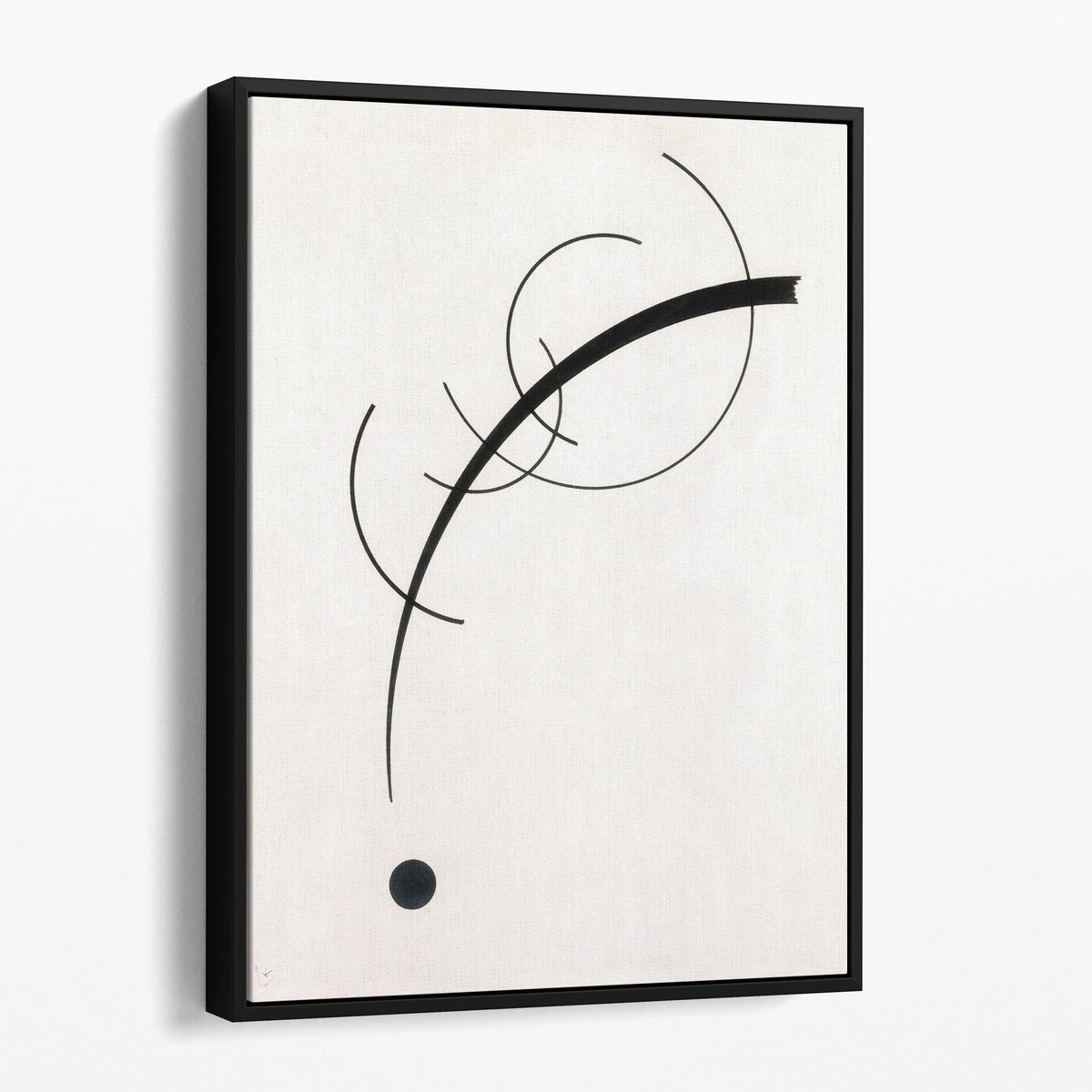 Free Curve to the Point - Accompanying Sound of Geometric Curves 1925 by Kandinsky