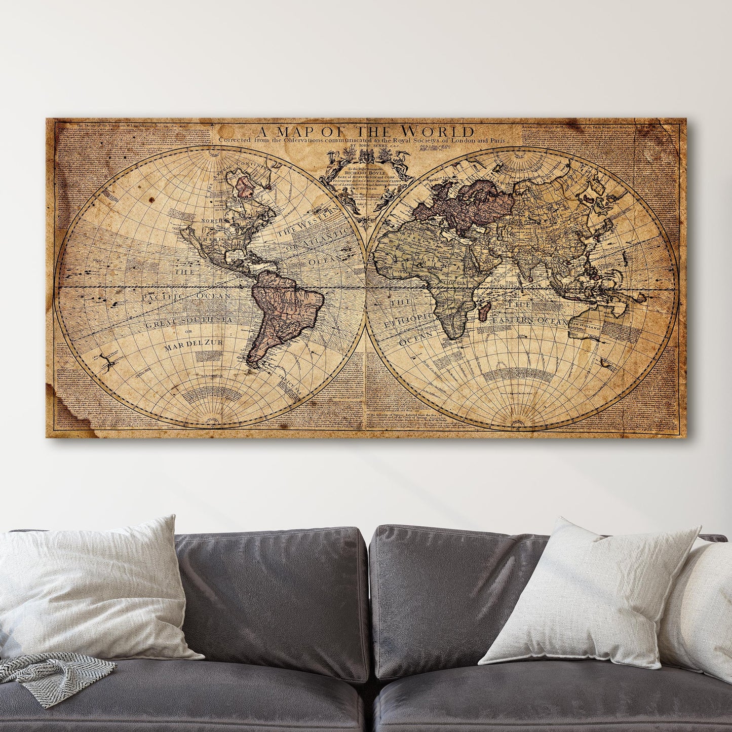 A Map of the World, Royal Society of London and Paris