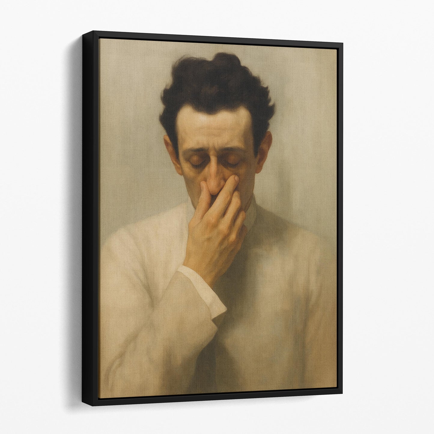 Man Plugging His Nose
