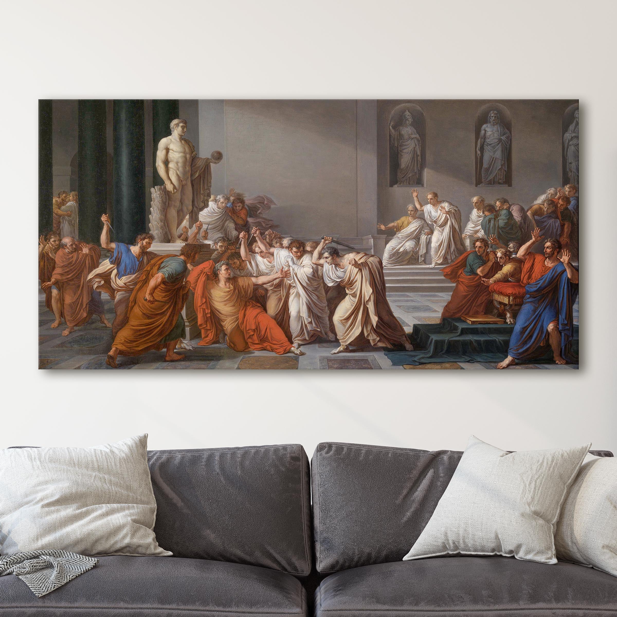 The Death of Julius Caesar by Vincenzo Camuccini Canvas Wall Art