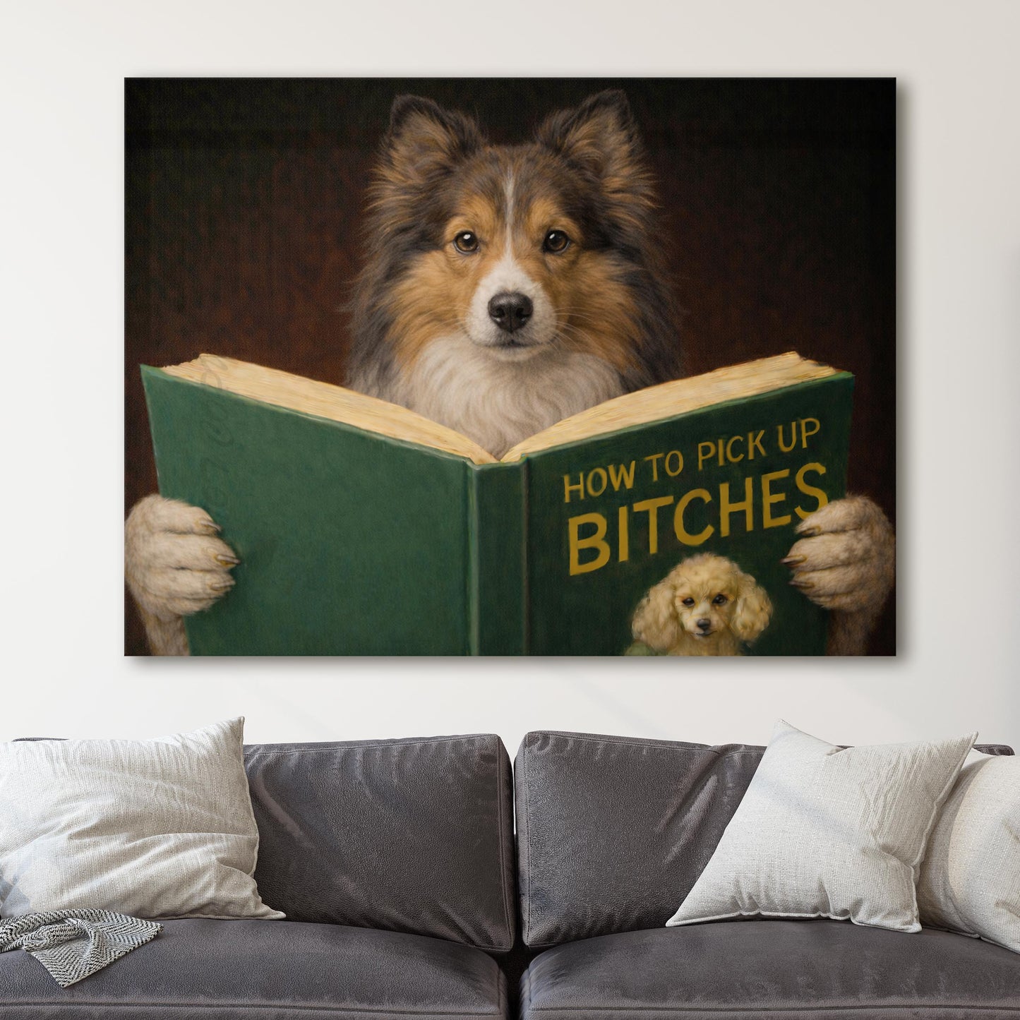 Shetland Sheepdog Reading Dog Dating Book