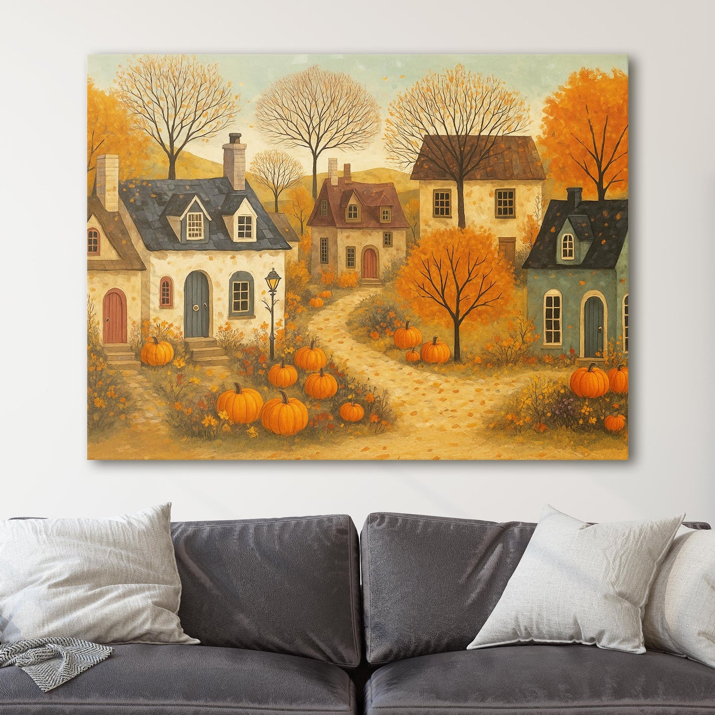Rustic Village In Autumn