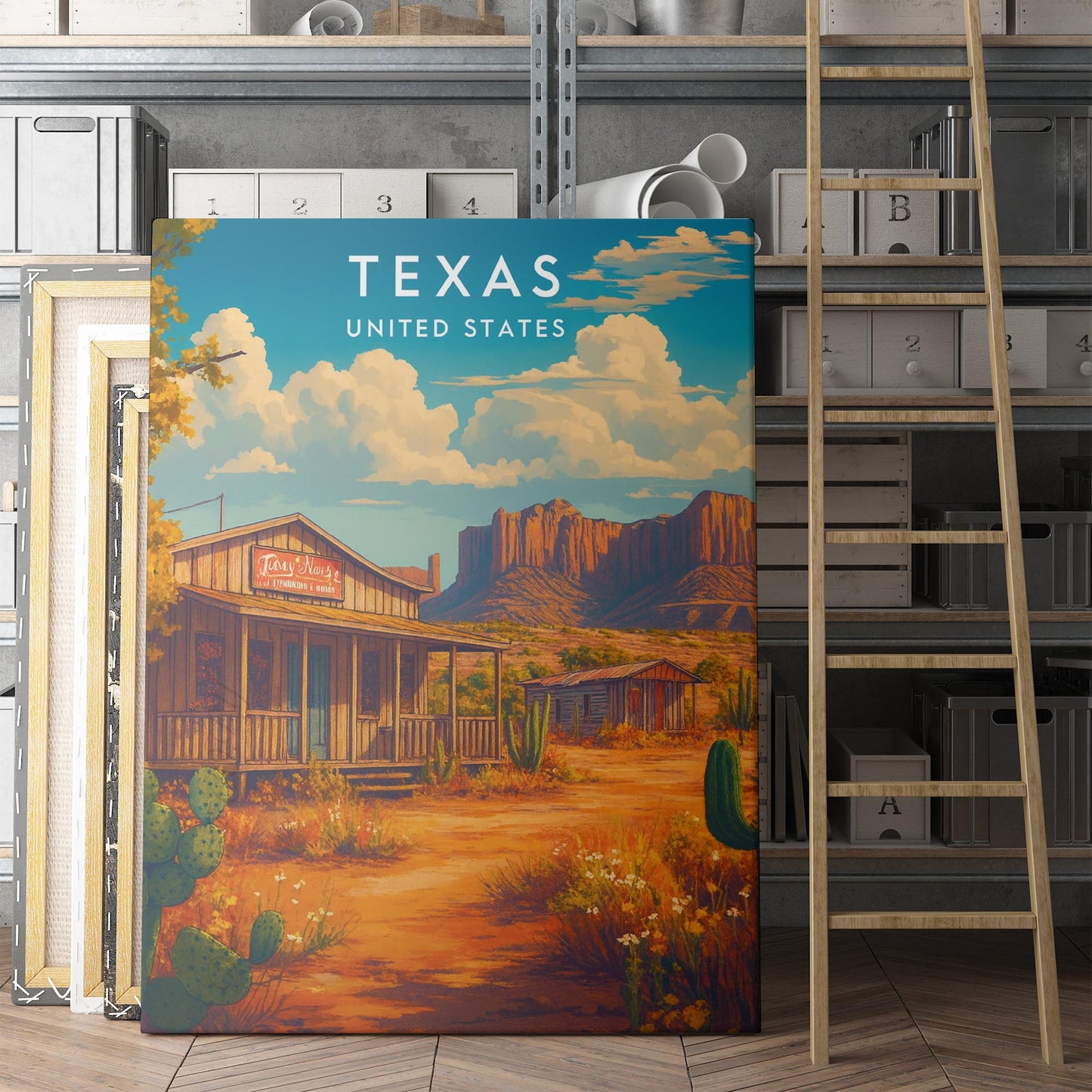 Texas Vintage Travel Poster