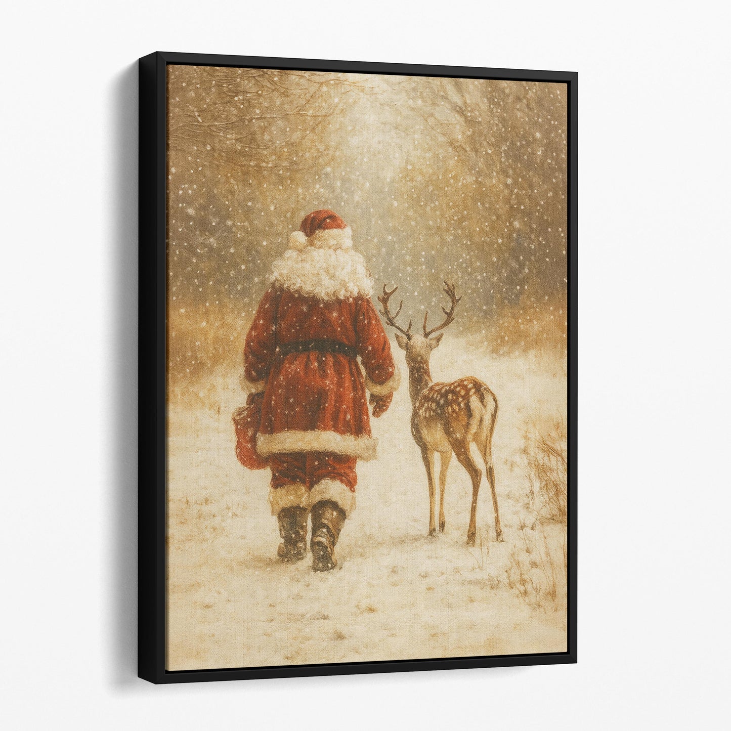Santa Claus With Reindeer