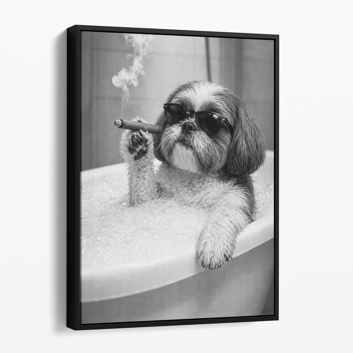 Shih Tzu Dog Bathtub Cigar