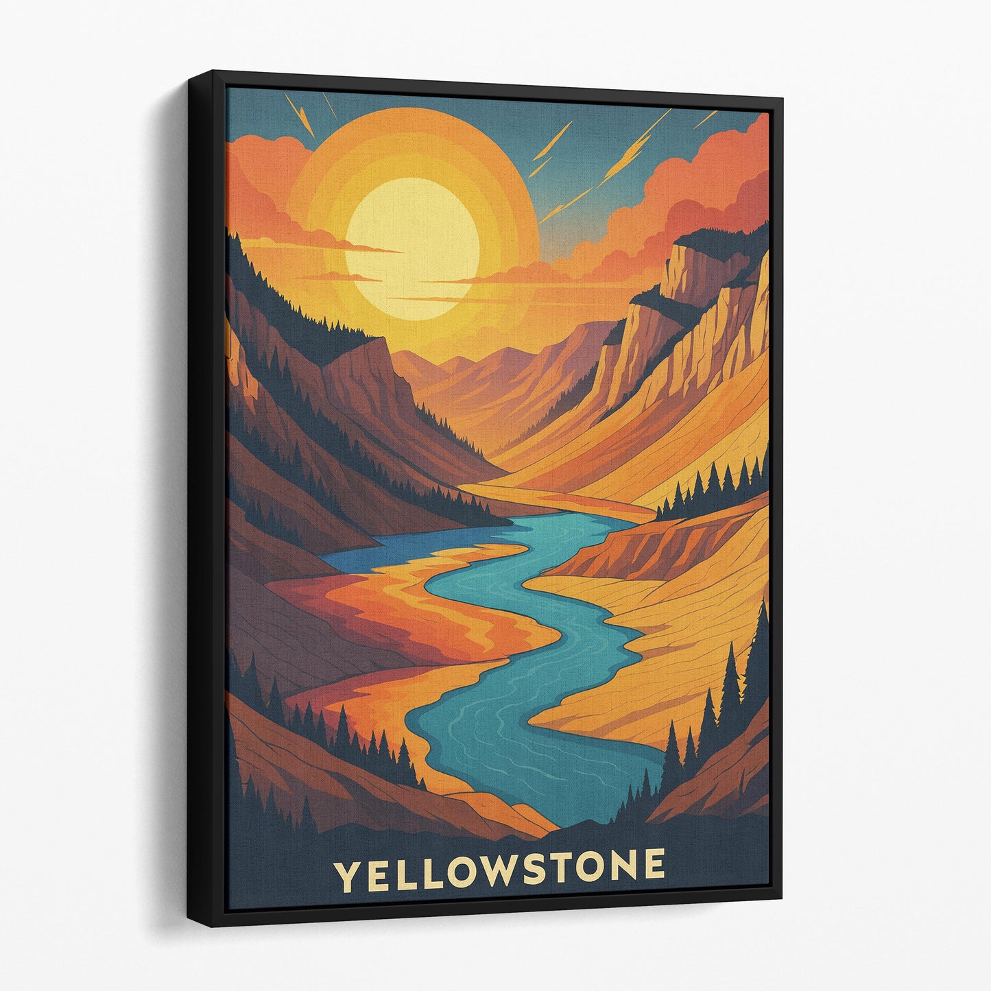 Yellowstone National Park Travel Poster