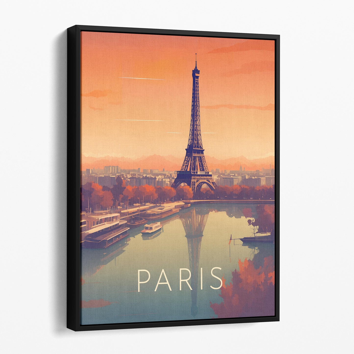 Paris France Vintage Travel Poster