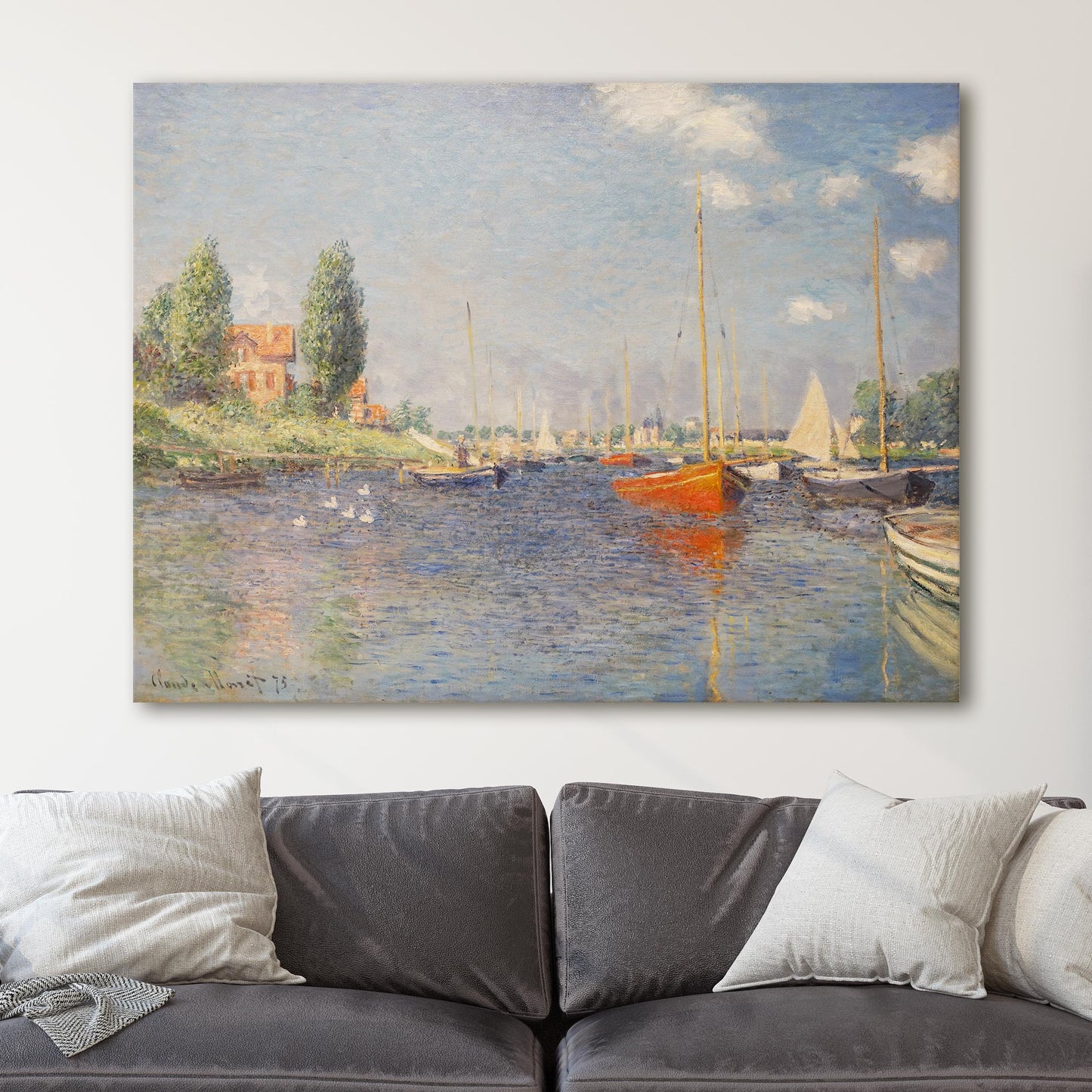 Red Boats, Argenteuil 1875 by Claude Monet