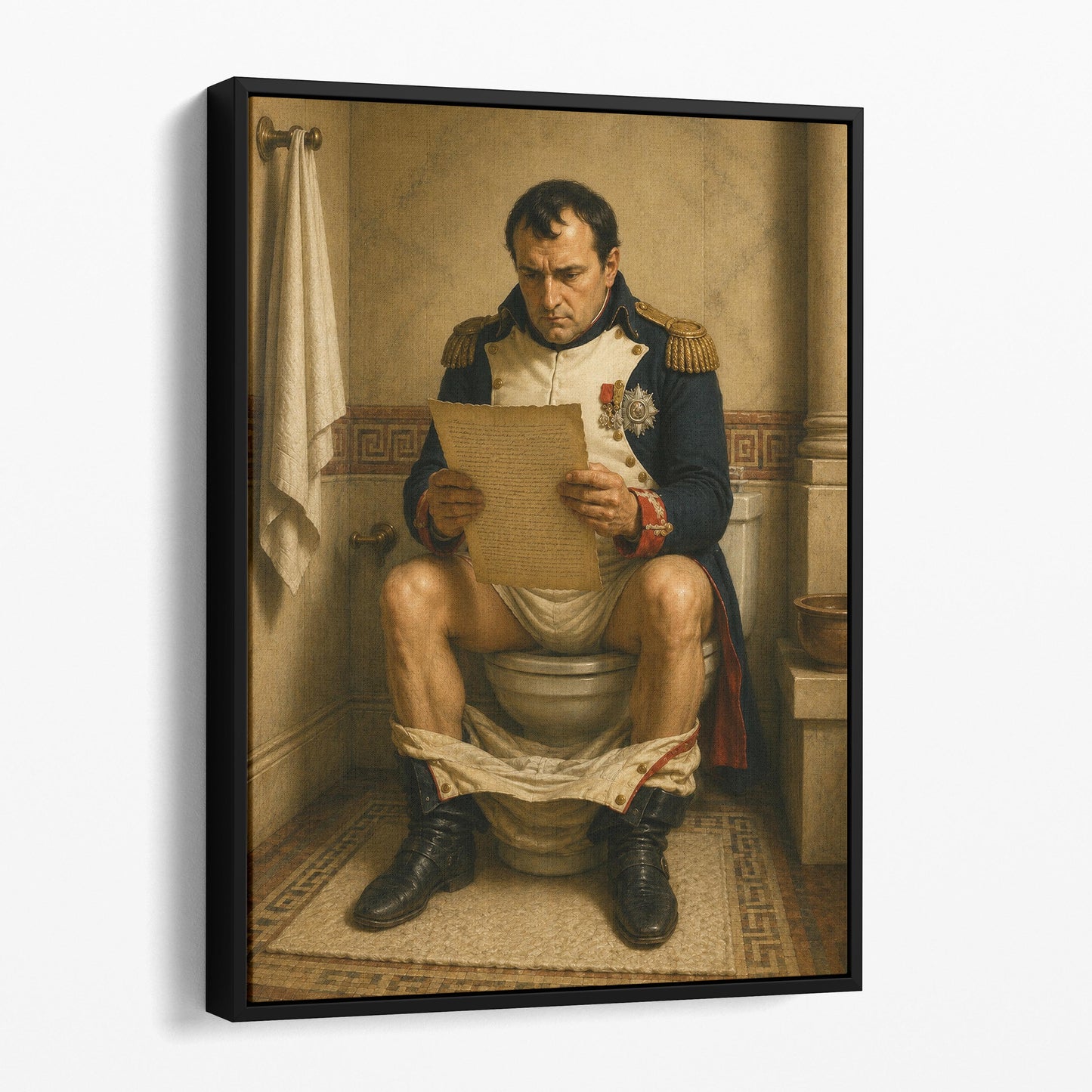 Napoleon Bonaparte Reading On The Toilet