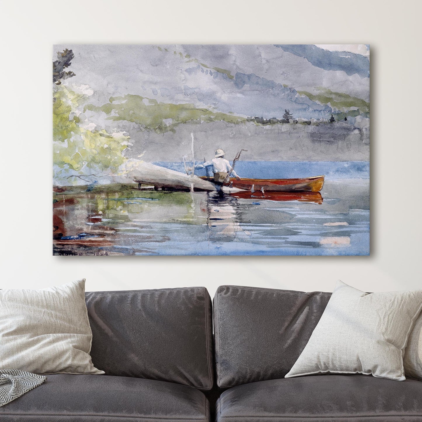 The Red Canoe, 1884 by Winslow Homer