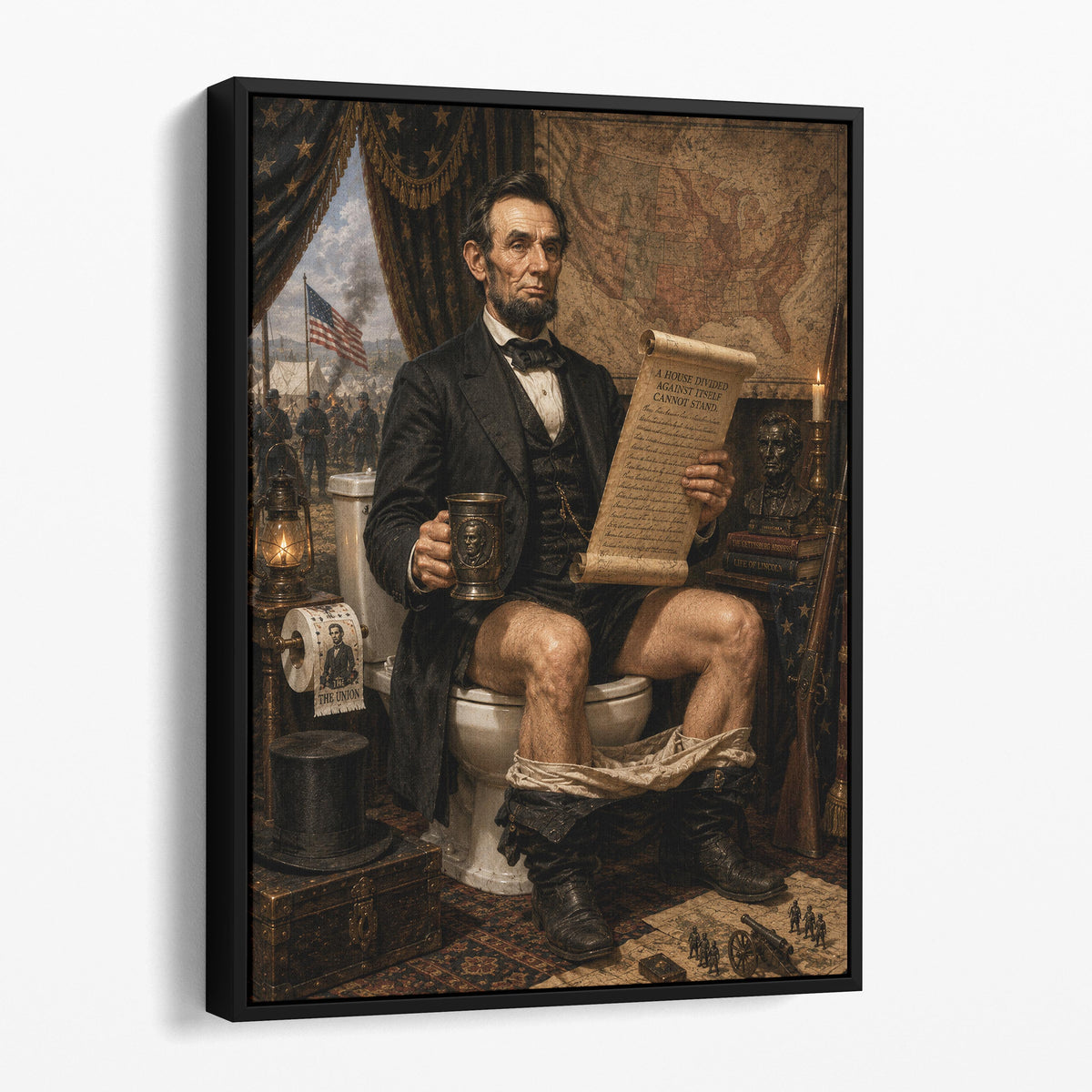 Abraham Lincoln On The Toilet
