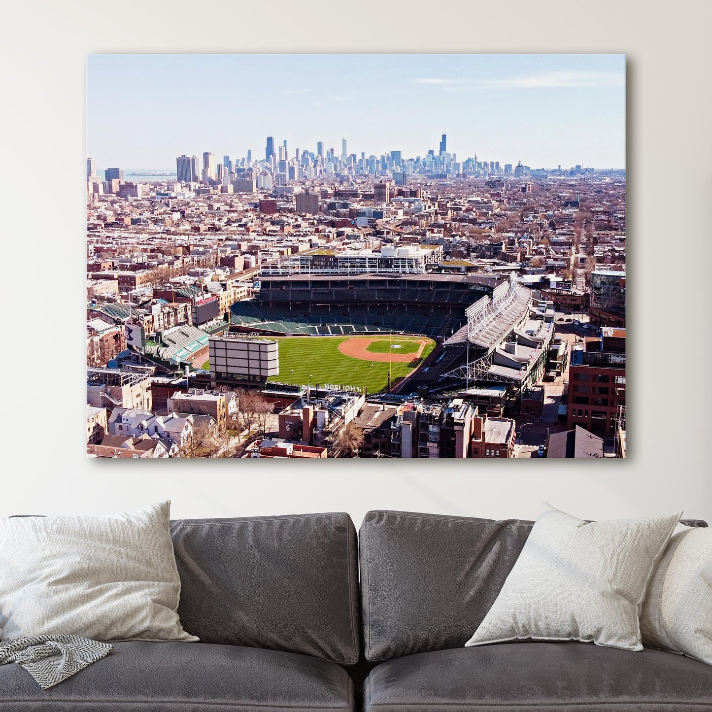 Wrigley Field & Chicago Skyline