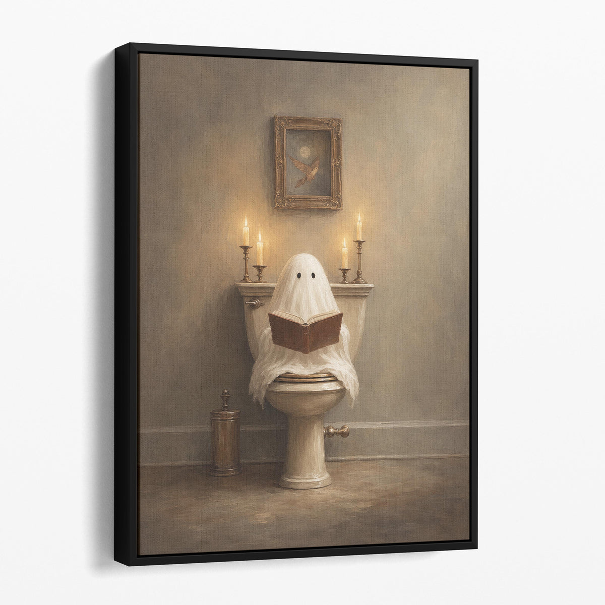 Ghost Reading On The Toilet