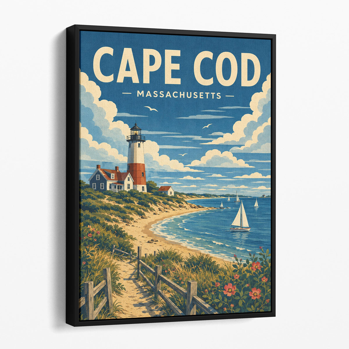 Cape Cod Massachusetts Travel Poster