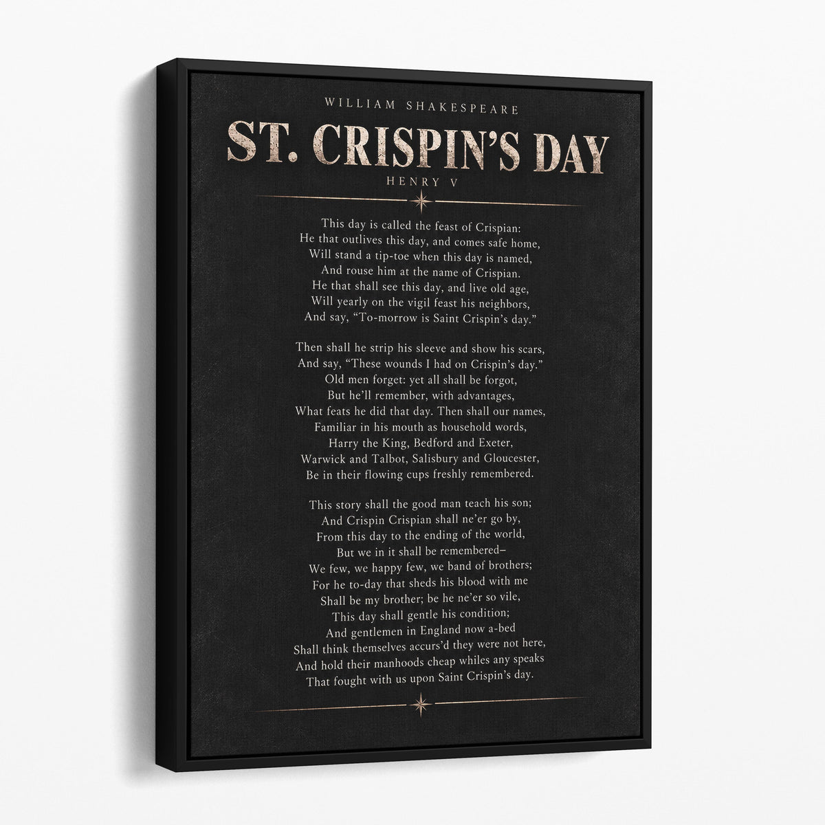 St Crispin's Day Speech - Henry V, Shakespeare