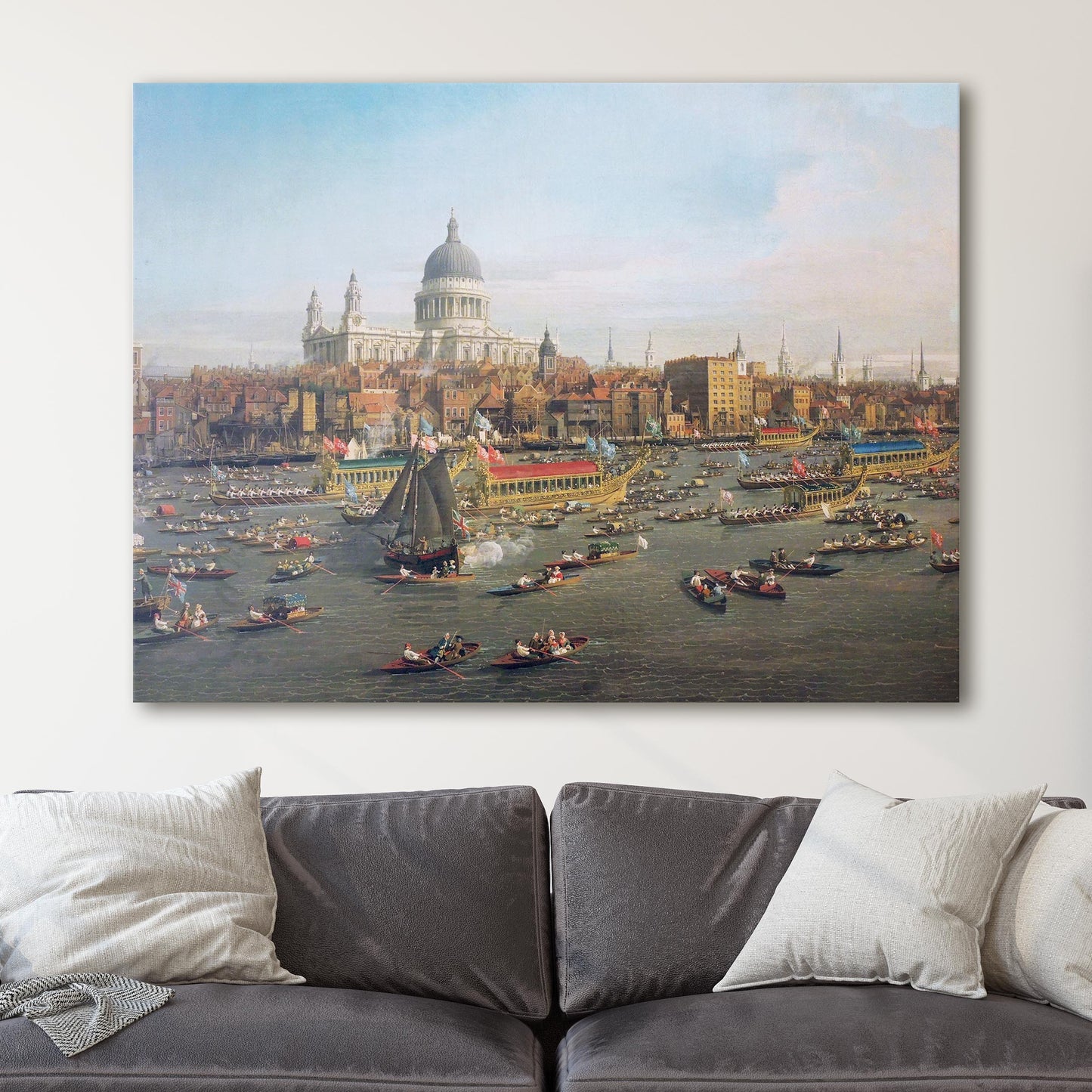 The River Thames with St. Paul's Cathedral on Lord Mayor's Day