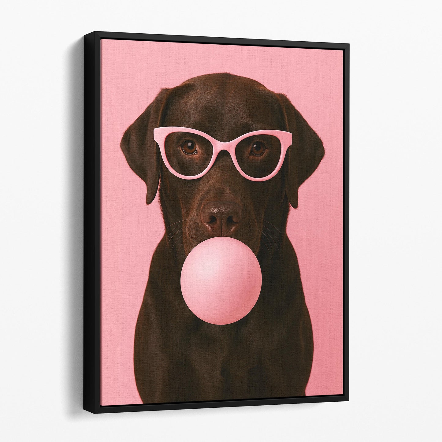 Chocolate Labrador Dog Pink Bubble Gum Sunglasses