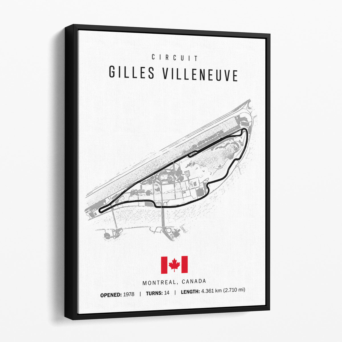 Montreal Canada Grand Prix Race Track Map