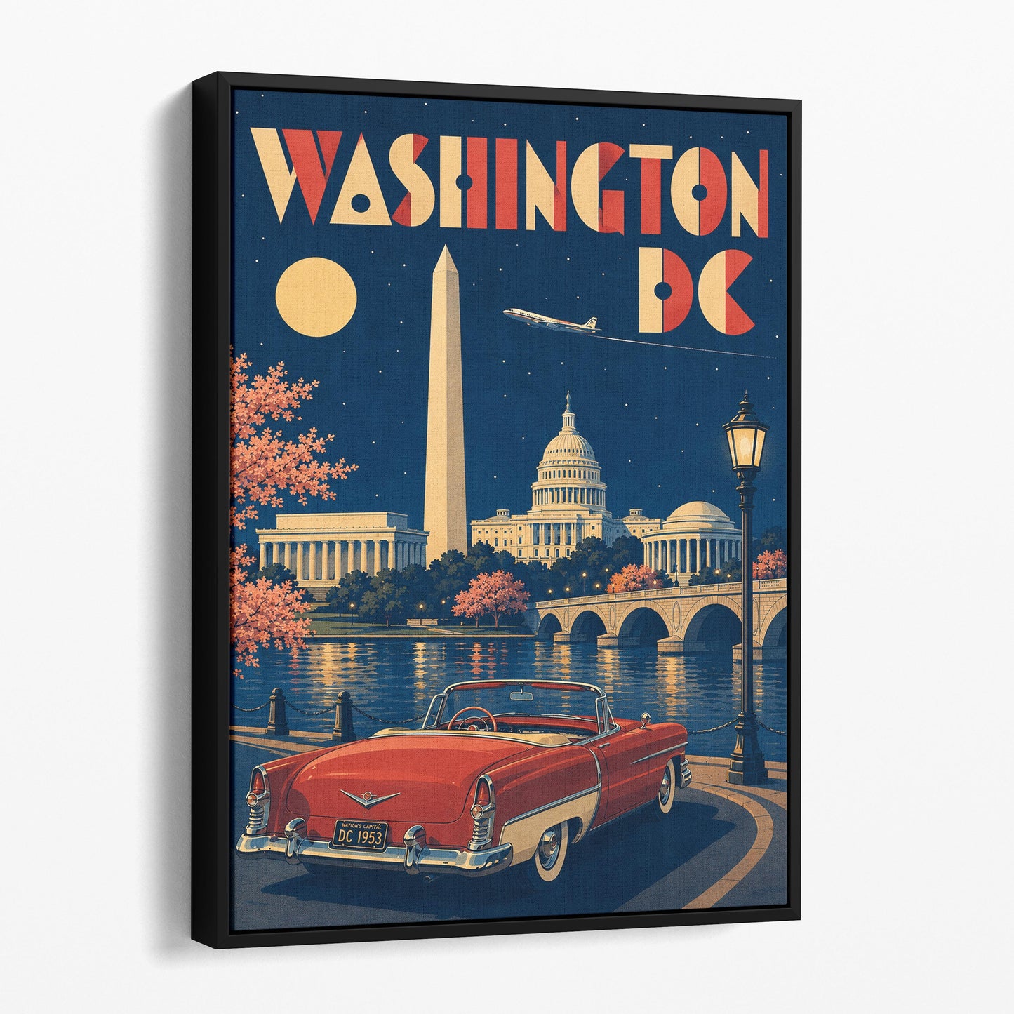 Washington DC Vintage Travel Poster