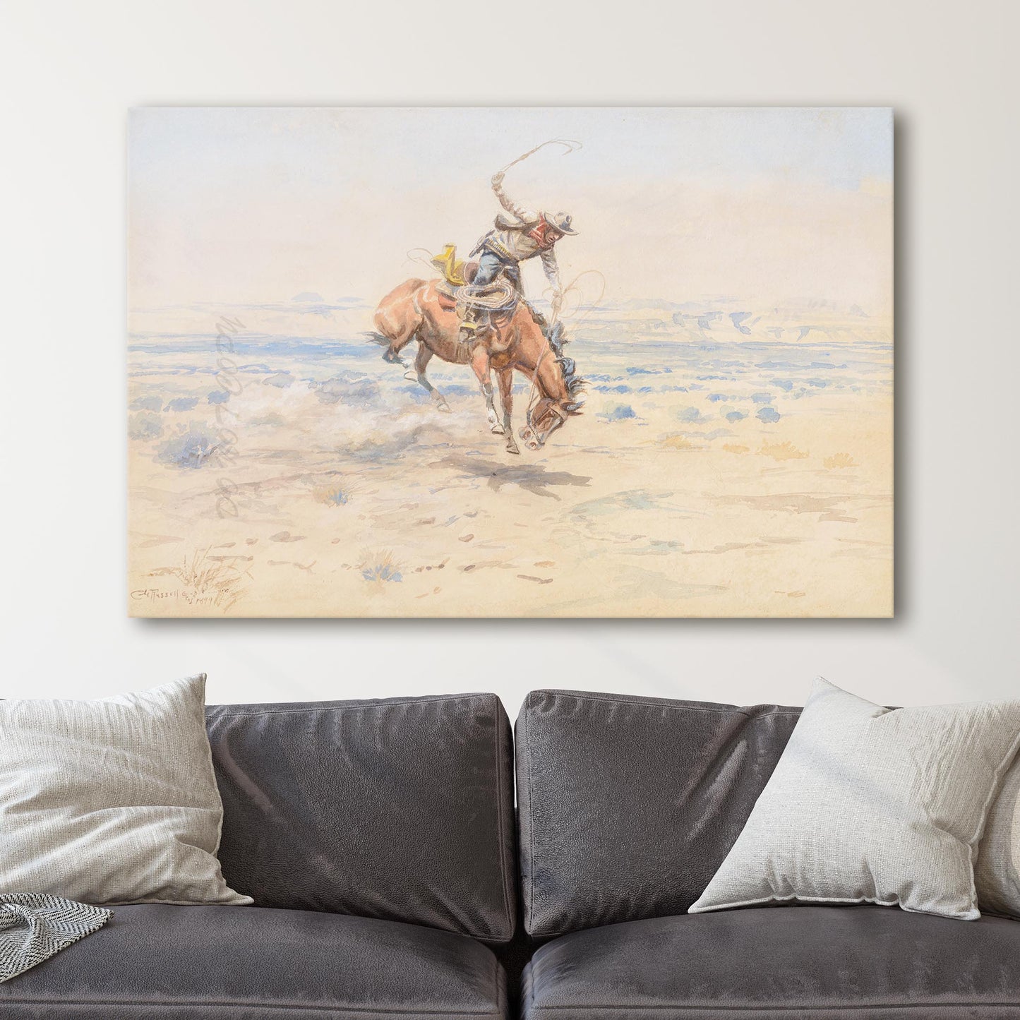 Bucking Bronc (1899) - Charles M Russell