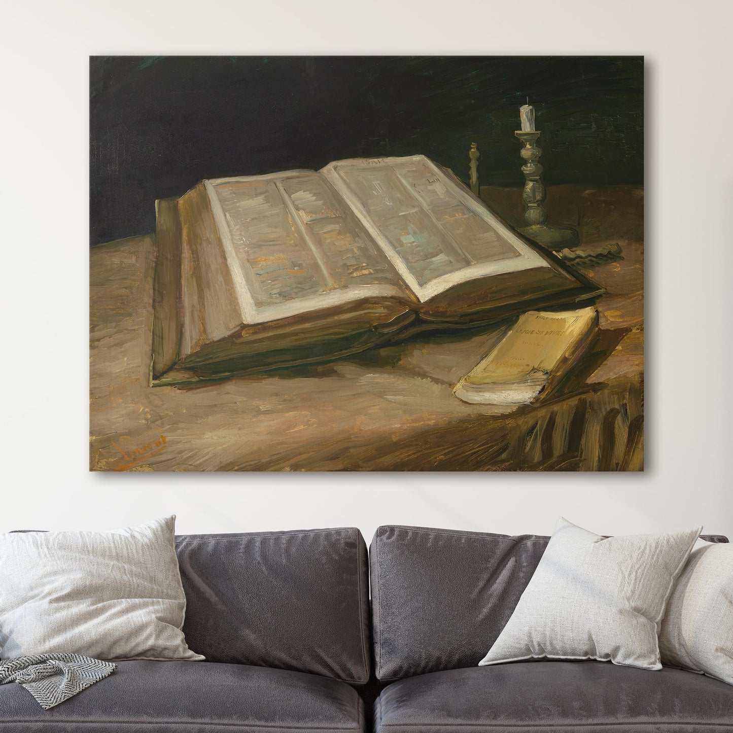 Still Life with Open Bible 1885 by Van Gogh