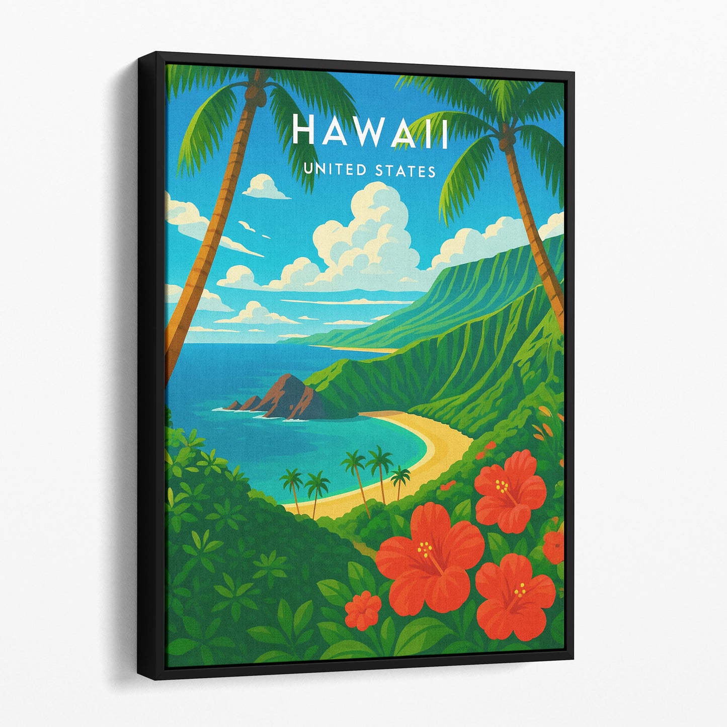 Hawaii Vintage Travel Poster