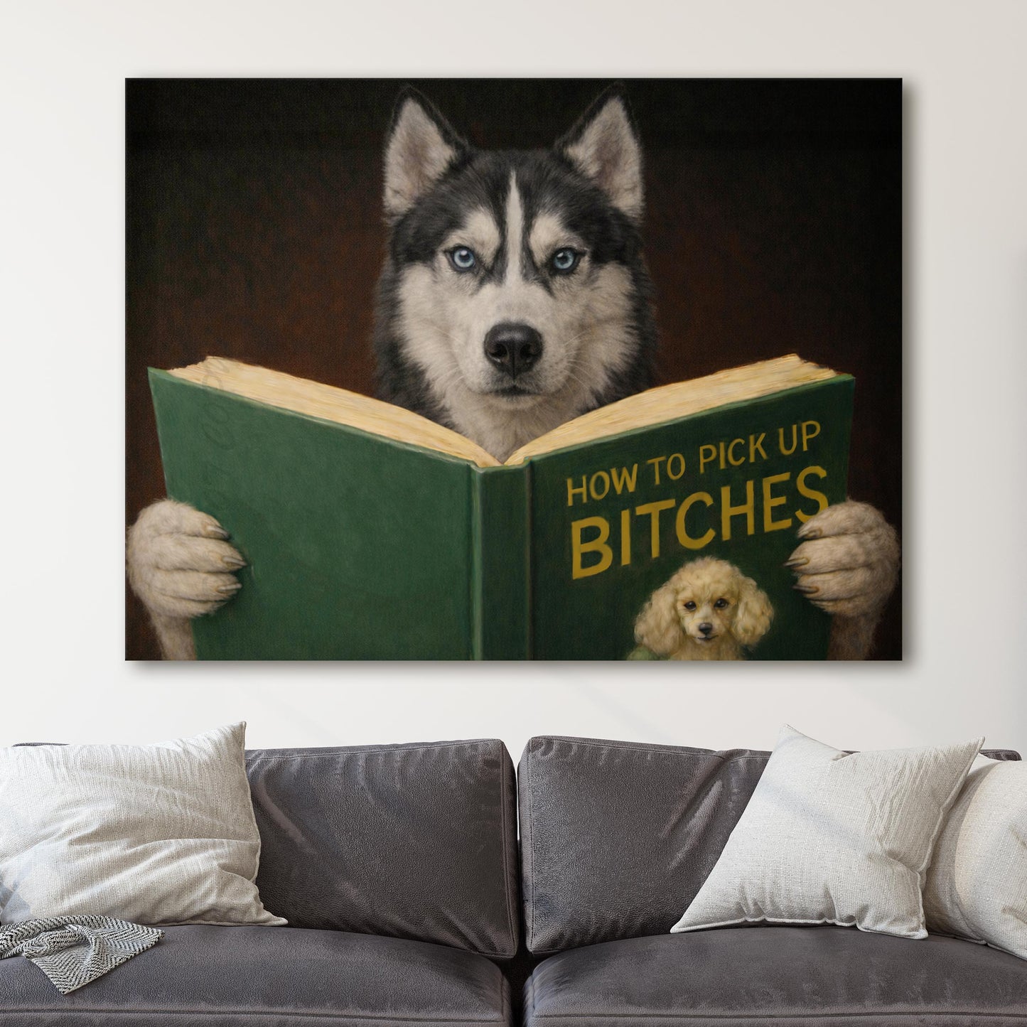 Siberian Husky Reading Dog Dating Book