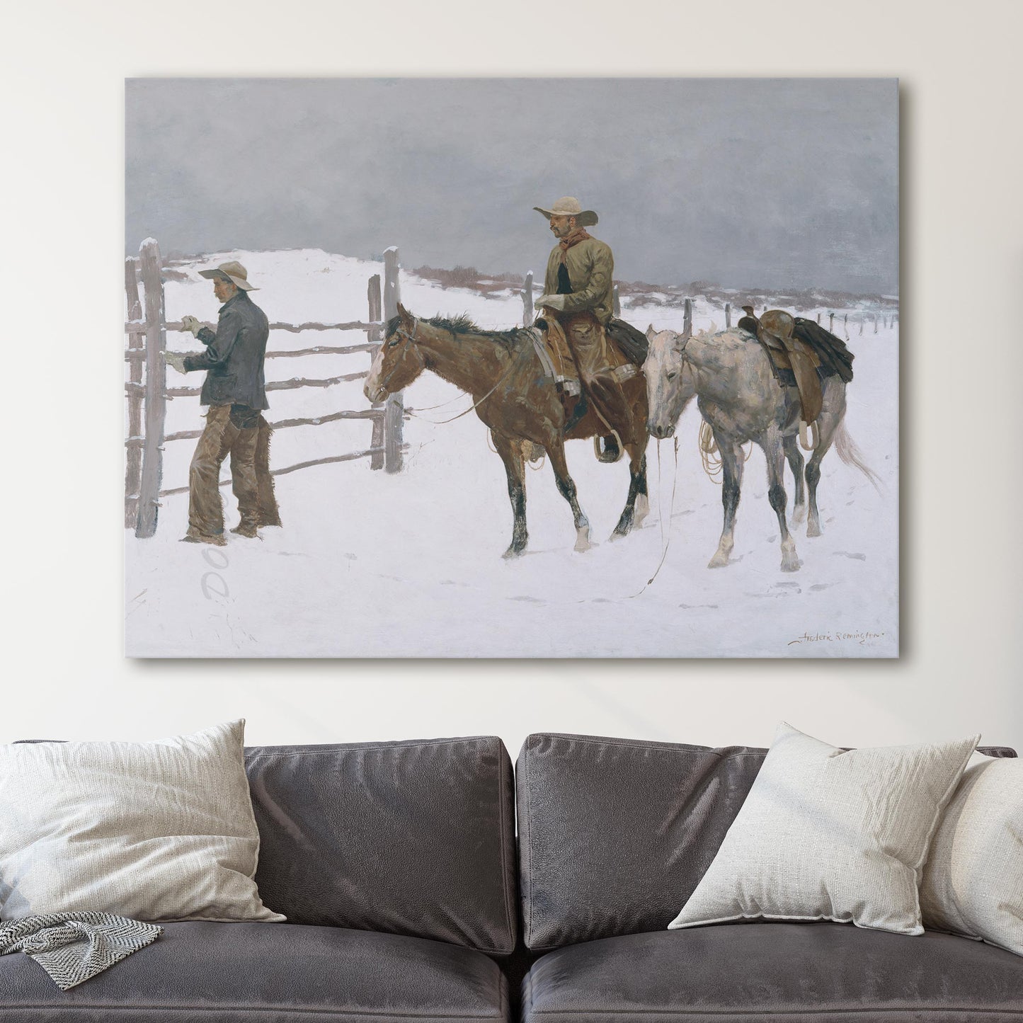 The Fall Of The Cowboy by Frederic Remington