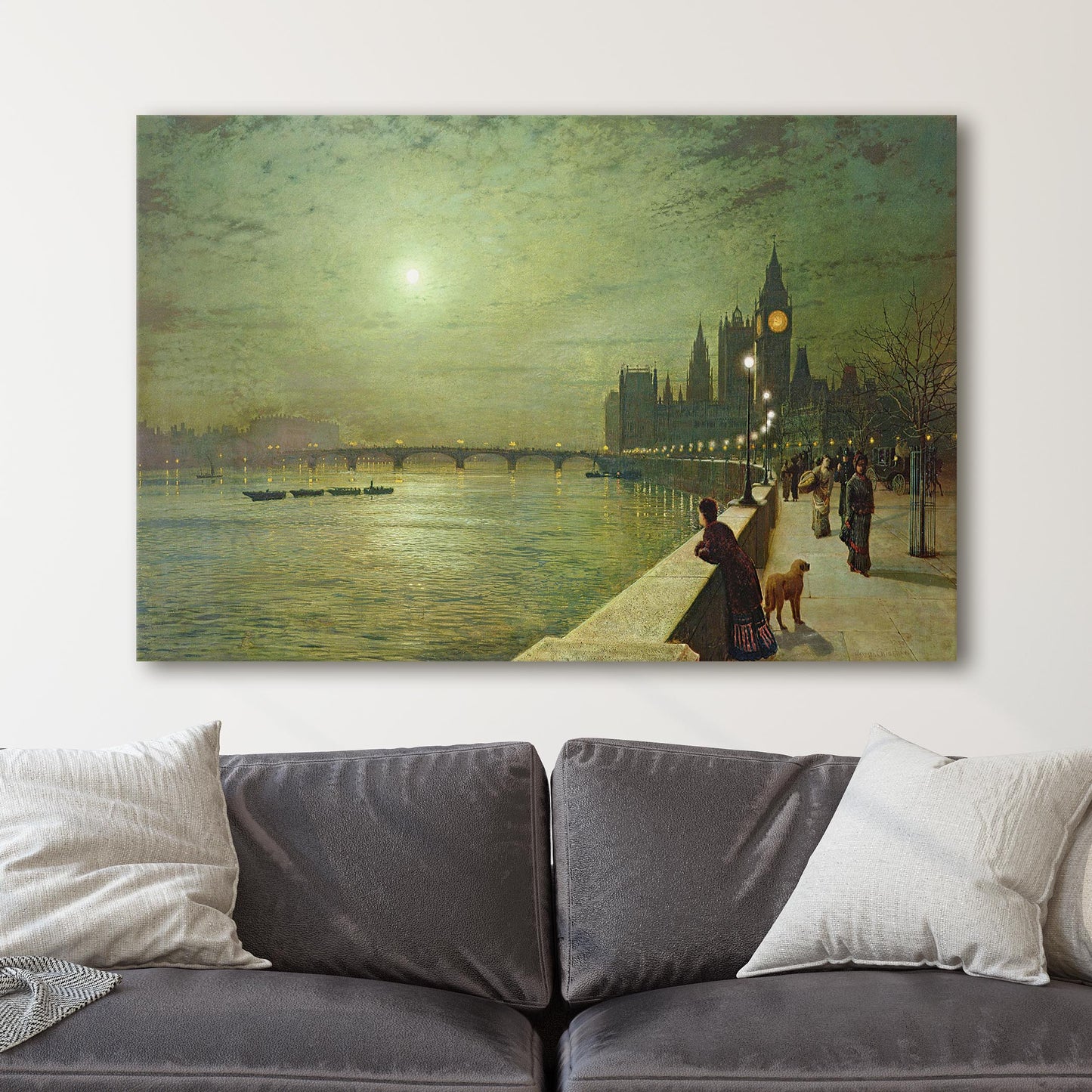 Reflections on the Thames, Westminster - John Atkinson Grimshaw