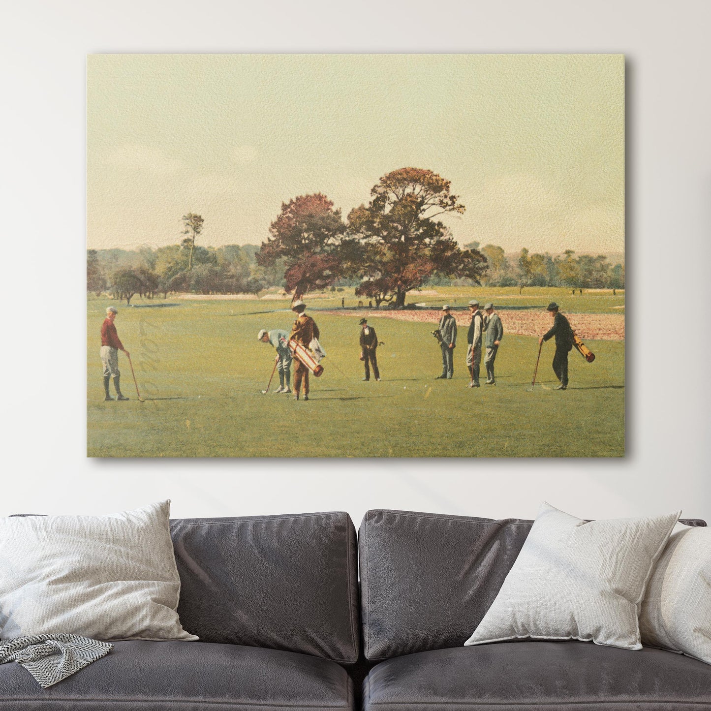 Vintage Golf Painting