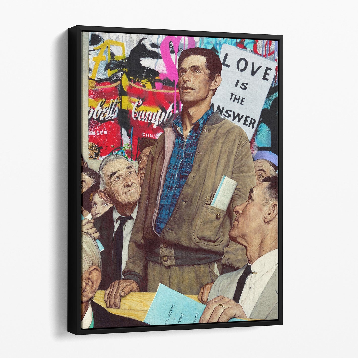 Freedom of Speech Norman Rockwell Banksy Love is the Answer