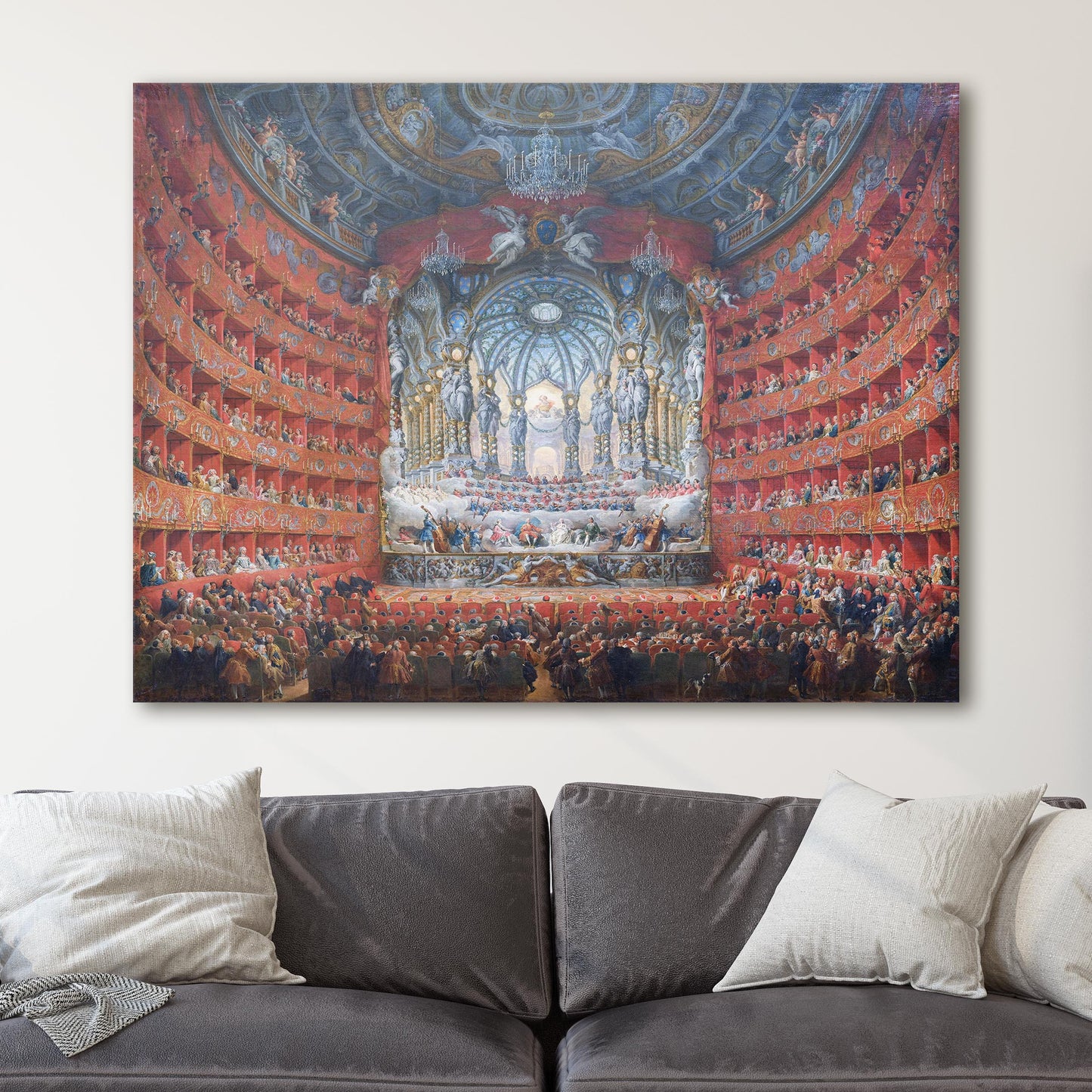 Musical Feast Given by the Cardinal de La Rochefoucauld for the Marriage of the Dauphin - Giovanni Paolo Panini